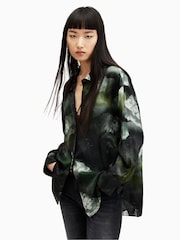 AllSaints Green Bernie Appalachian Shirt - Image 1 of 7