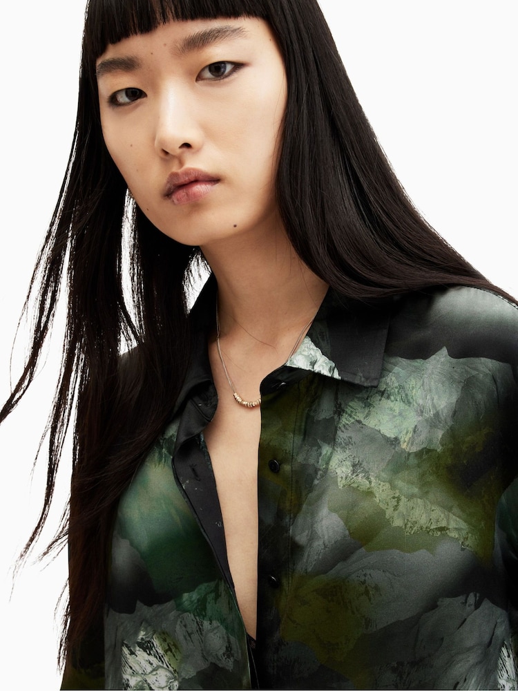 AllSaints Green Bernie Appalachian Shirt - Image 2 of 7