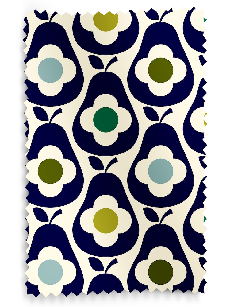 Orla Kiely Whale Blue Multi Pear Made to Measure 100% Cotton Roman Blind - Image 5 of 5