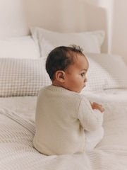 White Christmas Knitted Baby Cardigan - Image 3 of 4