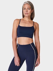Sweaty Betty Navy Blue Spirit Restored Seamless Yoga Bra - Image 1 of 6
