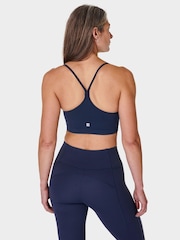 Sweaty Betty Navy Blue Spirit Restored Seamless Yoga Bra - Image 2 of 6