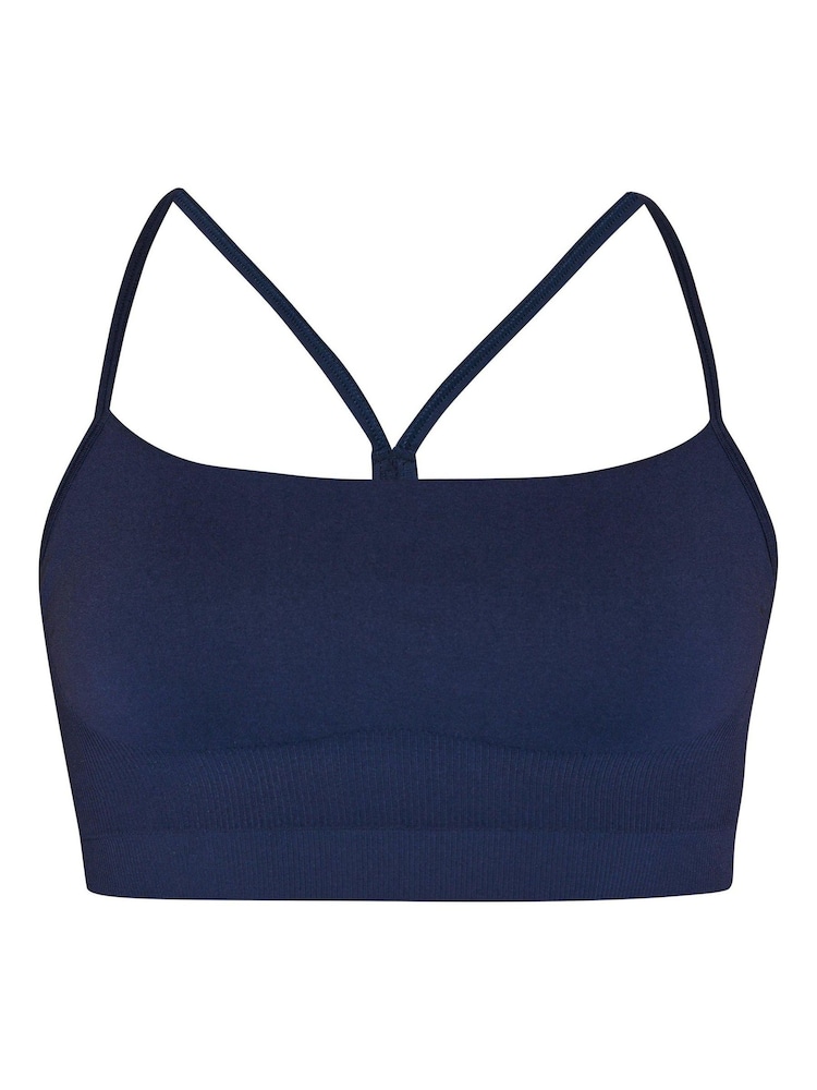Sweaty Betty Navy Blue Spirit Restored Seamless Yoga Bra - Image 6 of 6