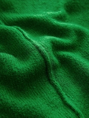 Green Bright Relaxed Fit Oversized Knitted Hoodie Jumper - Image 10 of 10