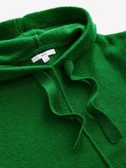 Green Bright Relaxed Fit Oversized Knitted Hoodie Jumper - Image 9 of 10
