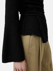 Jigsaw Textured Jersey Wrap Top - Image 3 of 6