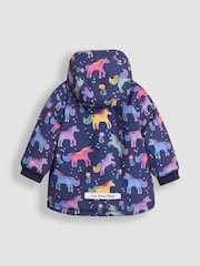 أرجواني فاتح وحيد القرن - JoJo Maman Bébé Fleece Lined Jacket - صورة 3 من 7