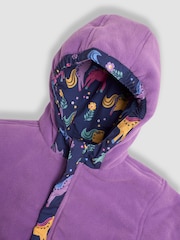 أرجواني فاتح وحيد القرن - JoJo Maman Bébé Fleece Lined Jacket - صورة 7 من 7