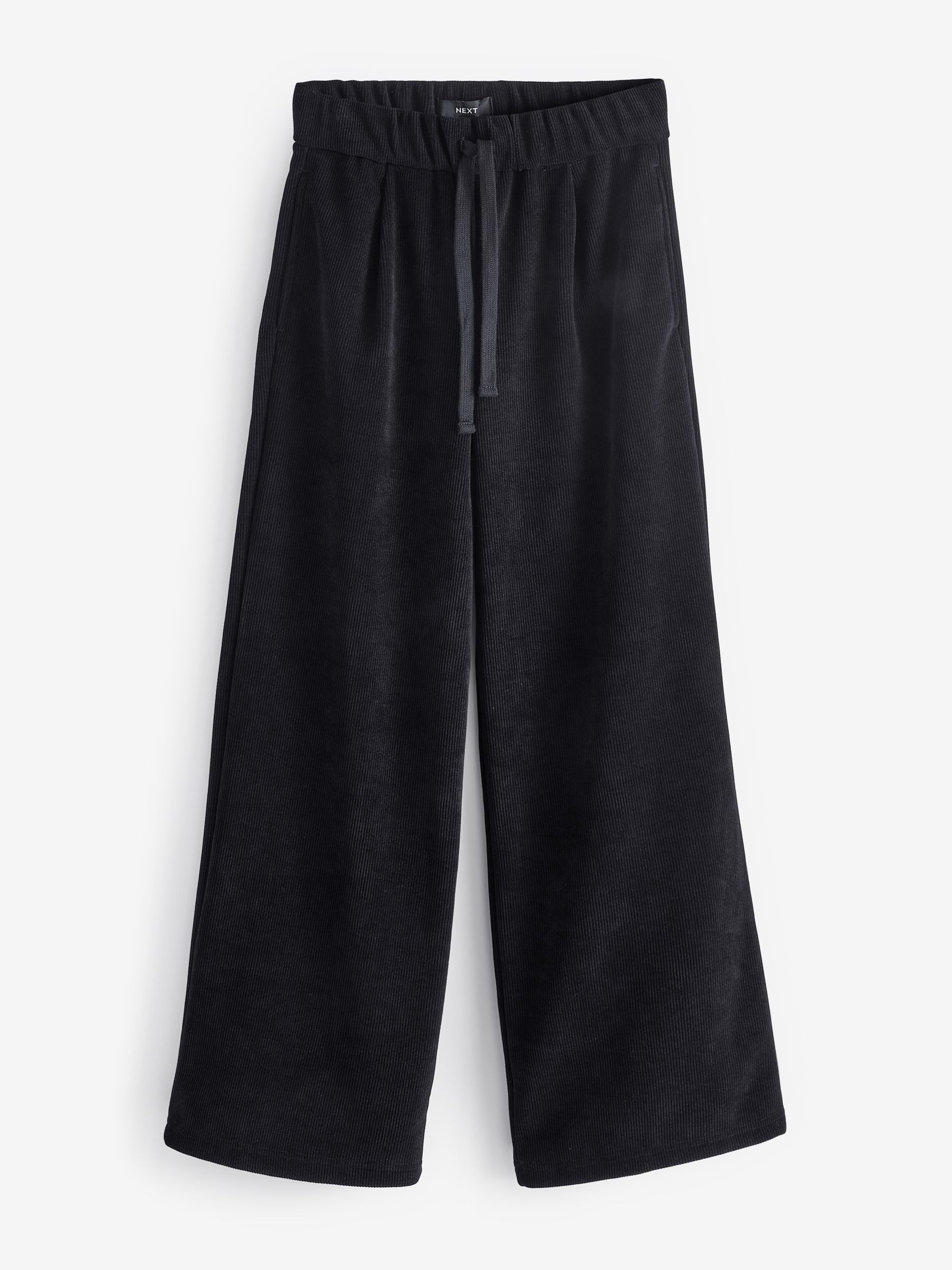 Buy Black Pull On Wide Leg Corduroy Trousers from Next USA