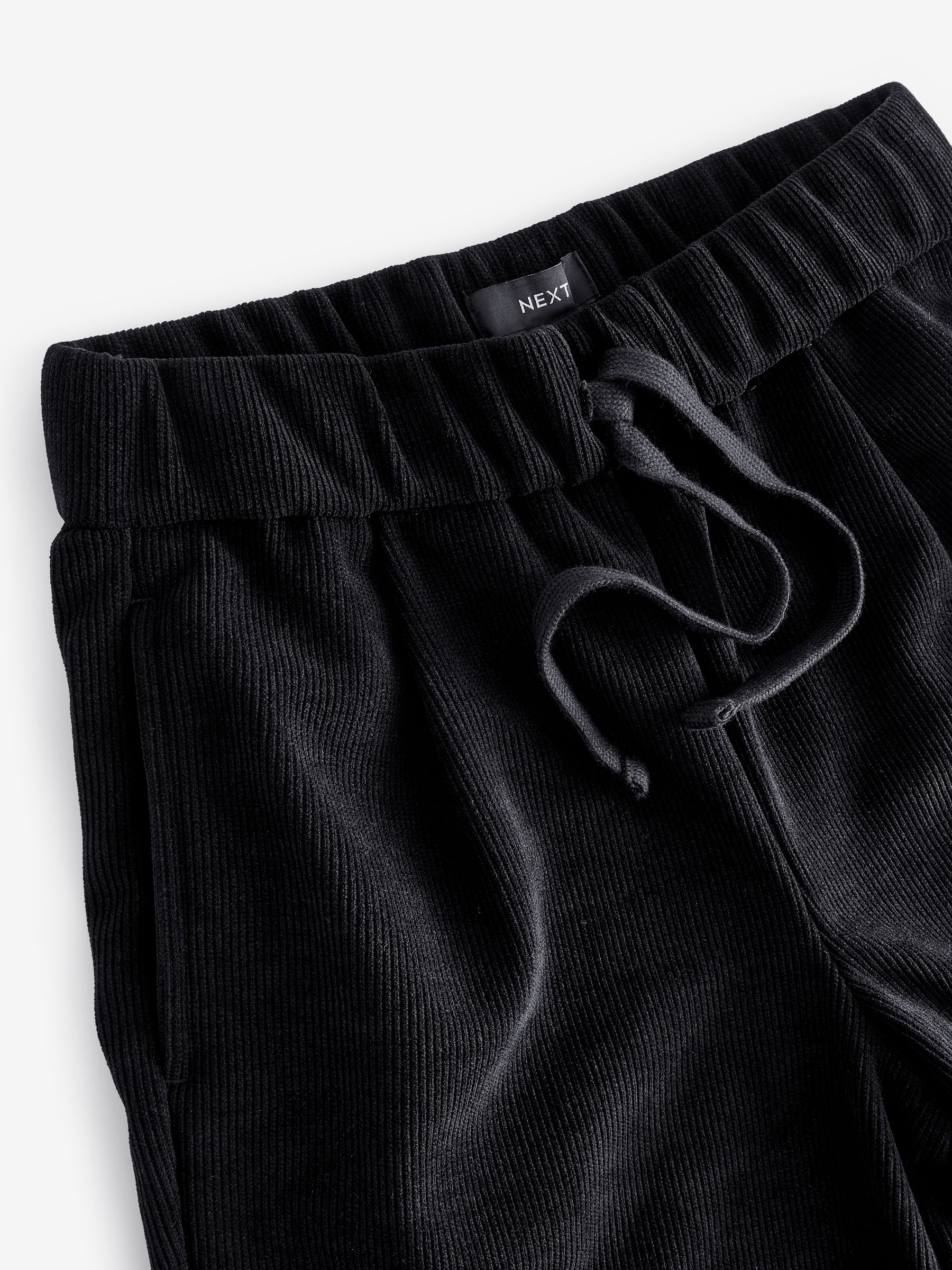 Buy Black Pull On Wide Leg Corduroy Trousers from Next USA