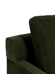 Barker and Stonehouse Olive Green Kaplan Velvet 3 Seater Sofa - Image 4 of 6