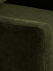 Barker and Stonehouse Olive Green Kaplan Velvet 3 Seater Sofa - Image 5 of 6