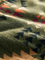 Green Borg Lined Pattern Navajo Style Shacket - Image 8 of 8