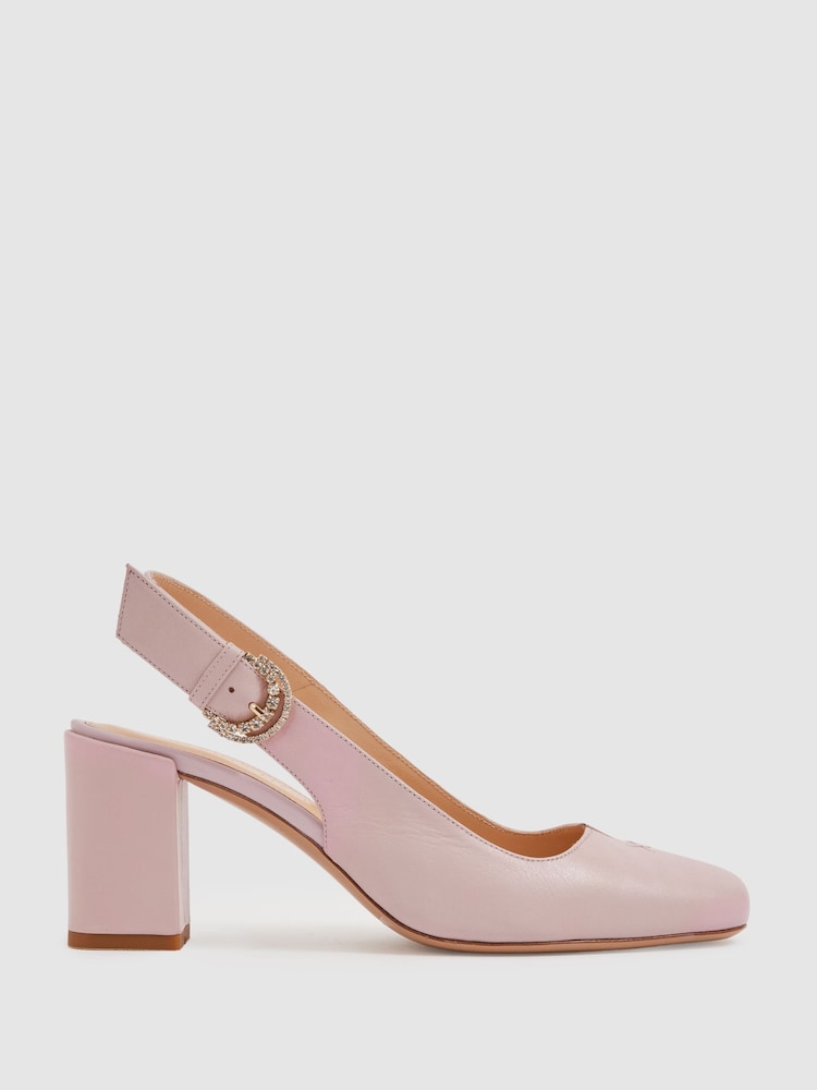 Camilla Elphick Leather Slingback Heels - Image 1 of 4