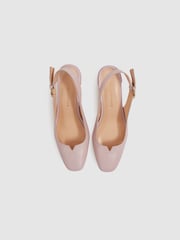 Camilla Elphick Leather Slingback Heels - Image 2 of 4