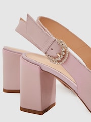 Camilla Elphick Leather Slingback Heels - Image 4 of 4