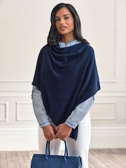 Pure Collection Cashmere Gassato Poncho - Image 1 of 3