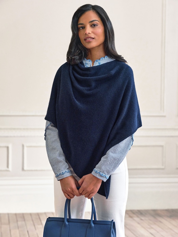 Pure Collection Cashmere Gassato Poncho - Image 1 of 3