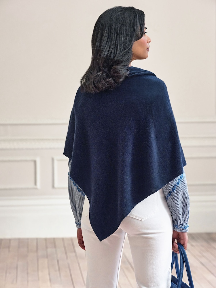 Pure Collection Cashmere Gassato Poncho - Image 2 of 3