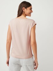 Calvin Klein Pink Wide Neck T-Shirt - Image 2 of 6