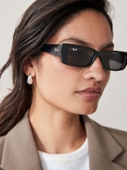 Ray Ban Teru Rb4425 Rectangle Black Sunglasses - Image 2 of 8