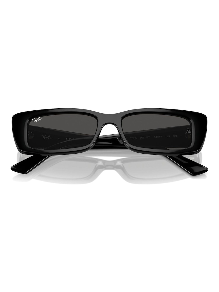 Ray Ban Teru Rb4425 Rectangle Black Sunglasses - Image 8 of 8