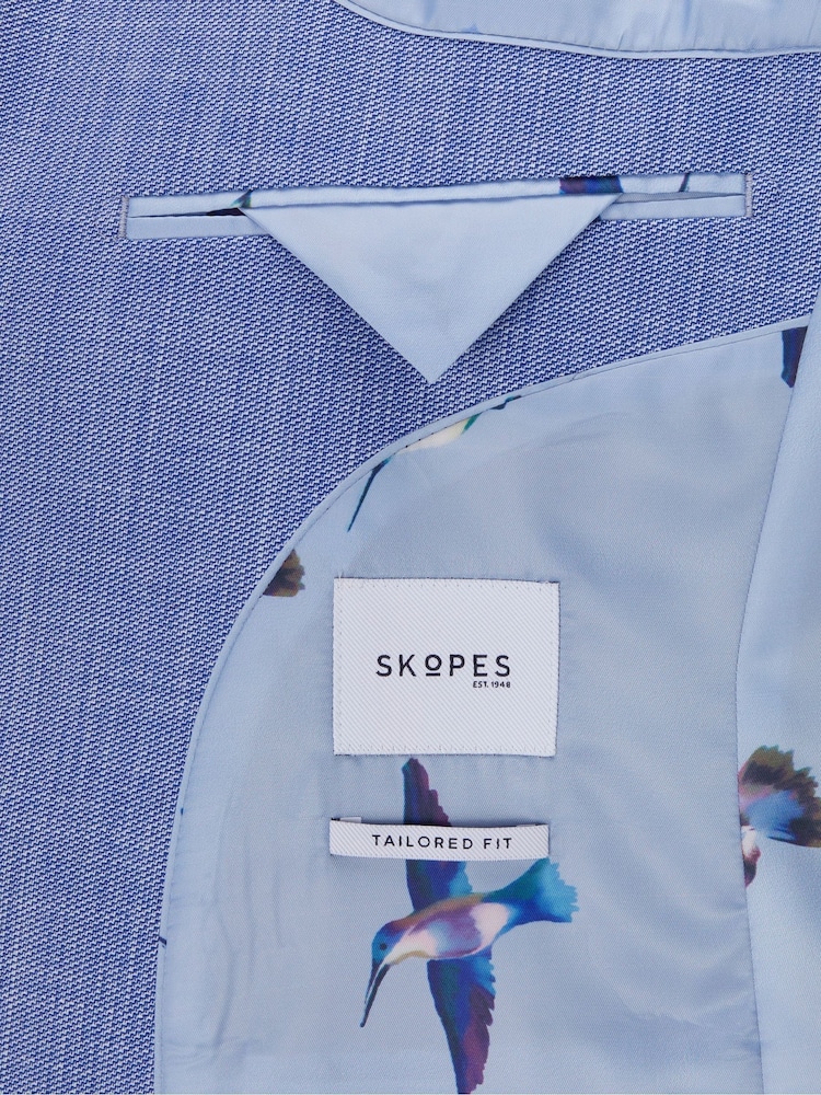 Sky Blue - Skopes Tailored Fit Redding Suit: Jacket - Изображение 9 из 9 Sky Blue - Skopes Tailored Fit Redding Suit: Jacket - Изображение 9 из 9