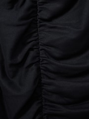 Reiss Charcoal Allie Ruched Jersey Mini Dress - Image 6 of 6