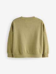 Green Oversized Cosy Rib Sweatshirt (3-16yrs) - Image 6 of 8