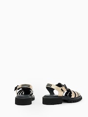 AllSaints Gold Nessa Sandals - Image 5 of 7