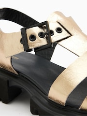 AllSaints Gold Nessa Sandals - Image 7 of 7
