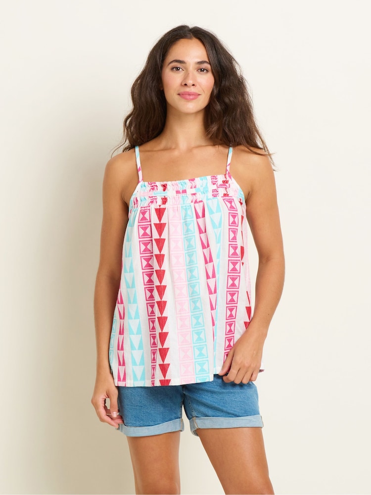 Brakeburn Cream Rosie 100% Cotton Camisole - Image 1 of 5