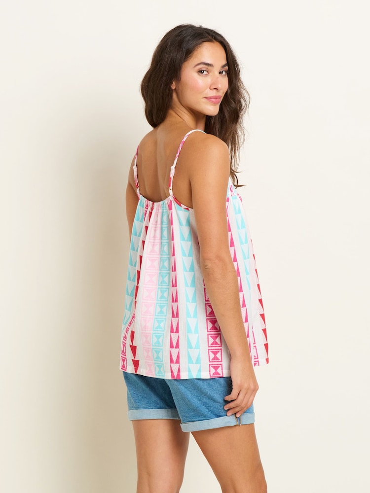 Brakeburn Cream Rosie 100% Cotton Camisole - Image 2 of 5
