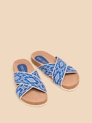 White Stuff Blue Poppy Footbed Sandals - Image 2 of 4