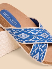 White Stuff Blue Poppy Footbed Sandals - Image 4 of 4