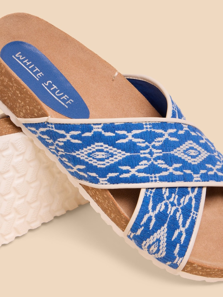 White Stuff Blue Poppy Footbed Sandals - Image 4 of 4