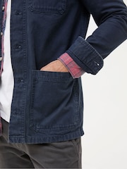 FatFace Navy Blue Canvas Worker Jacket - Image 5 of 6