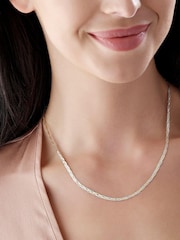 Beaverbrooks 9ct Gold Plait Necklace - Image 2 of 3
