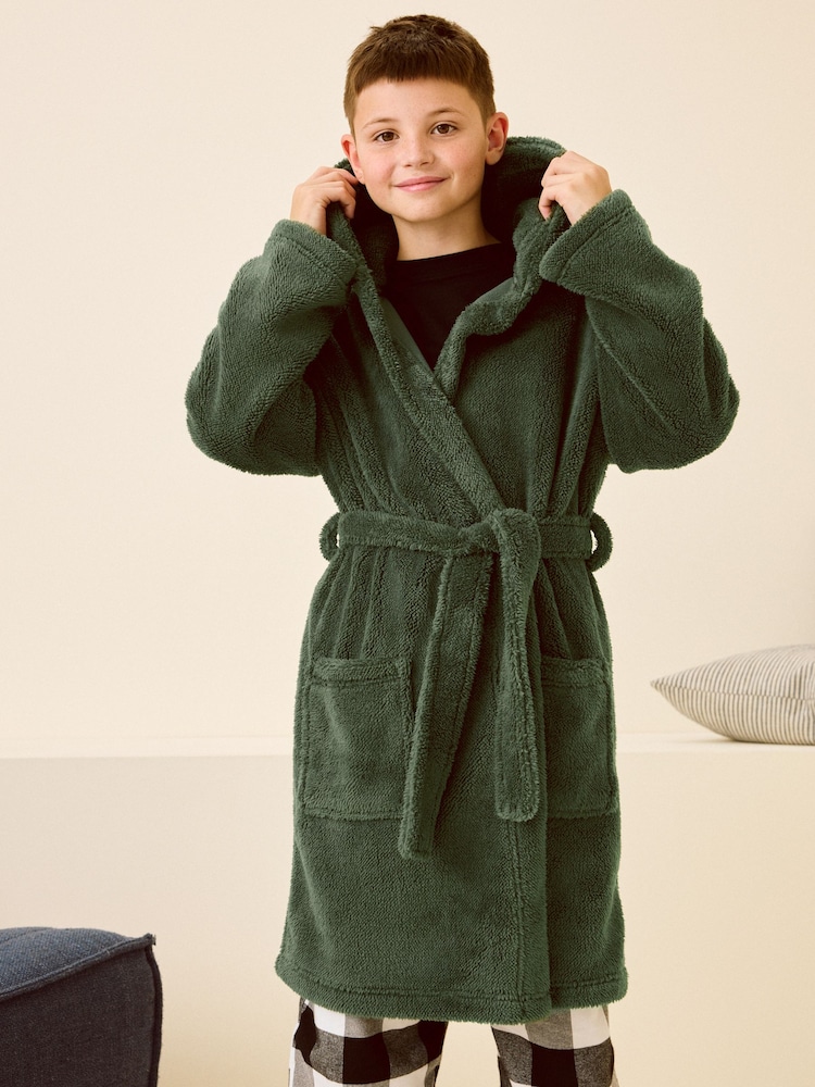 Sage Green Fleece Robe (1.5-16yrs) - Image 1 of 3