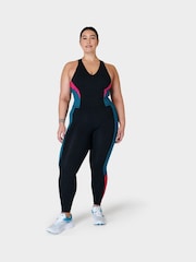 Sweaty Betty Black Beet Pink Reef Teal Power Racerback Bra Tank - Image 4 of 8