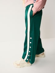 Green Wide Leg Popper Joggers (3-16yrs) - Image 1 of 7