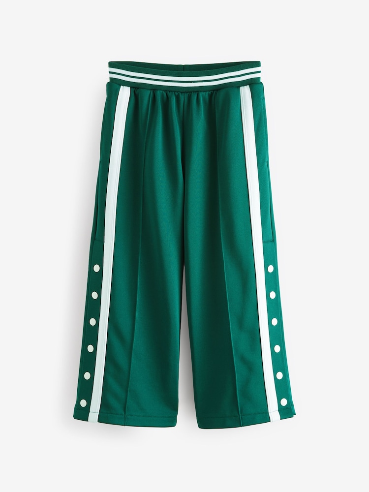 Green Wide Leg Popper Joggers (3-16yrs) - Image 5 of 7