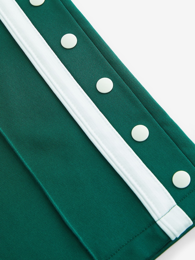 Green Wide Leg Popper Joggers (3-16yrs) - Image 7 of 7