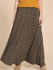 White Stuff Black EcoVero™ Jada Maxi Skirt - Image 1 of 7