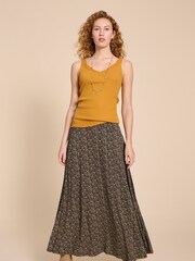 White Stuff Black EcoVero™ Jada Maxi Skirt - Image 4 of 7