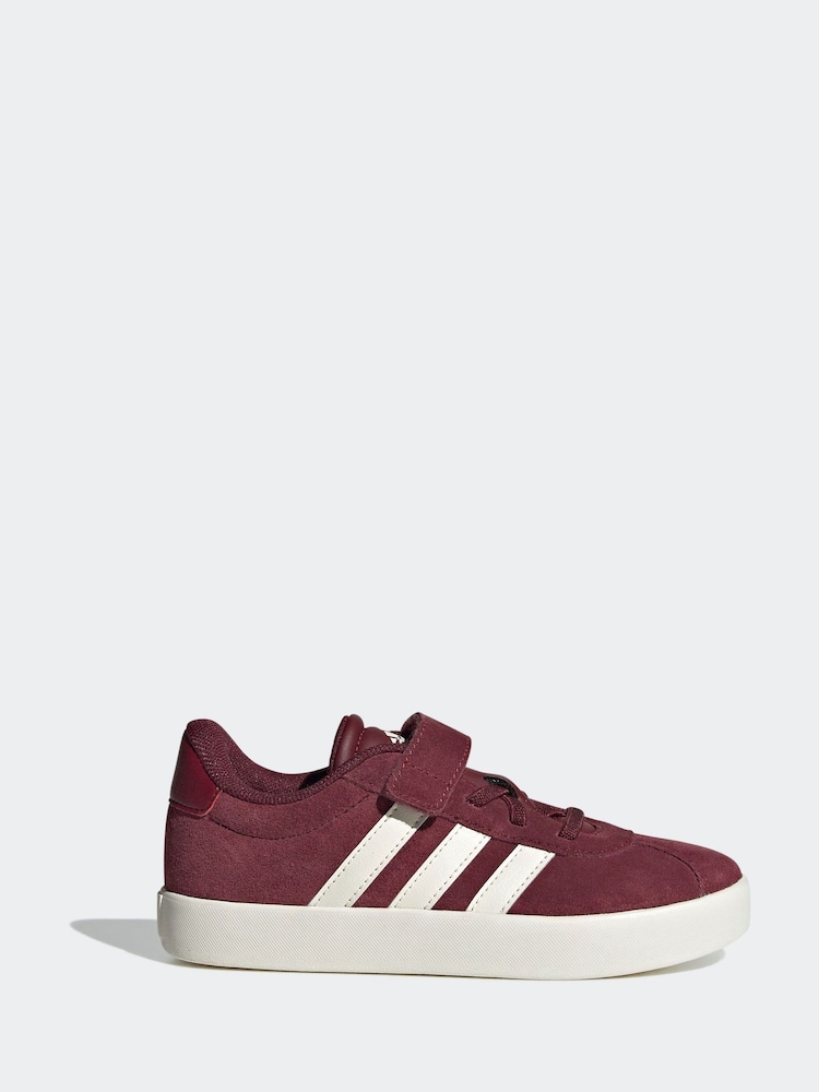 adidas Burgundy/White Kids VL Court 3.0 Trainers - Image 1 of 9 adidas Burgundy/White Kids VL Court 3.0 Trainers - Image 1 of 9