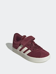 adidas Burgundy/White Kids VL Court 3.0 Trainers - Image 3 of 9