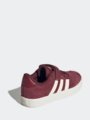 adidas Burgundy/White Kids VL Court 3.0 Trainers - Image 4 of 9