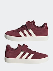 adidas Burgundy/White Kids VL Court 3.0 Trainers - Image 5 of 9
