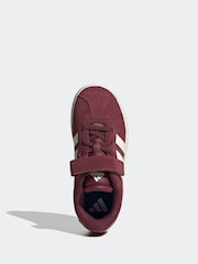 adidas Burgundy/White Kids VL Court 3.0 Trainers - Image 6 of 9